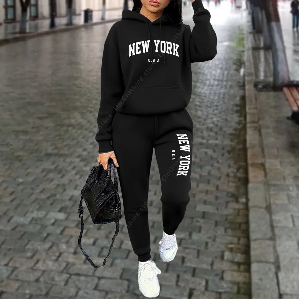 Conjunto de chándal acogedor de lujo TrendPop NYC