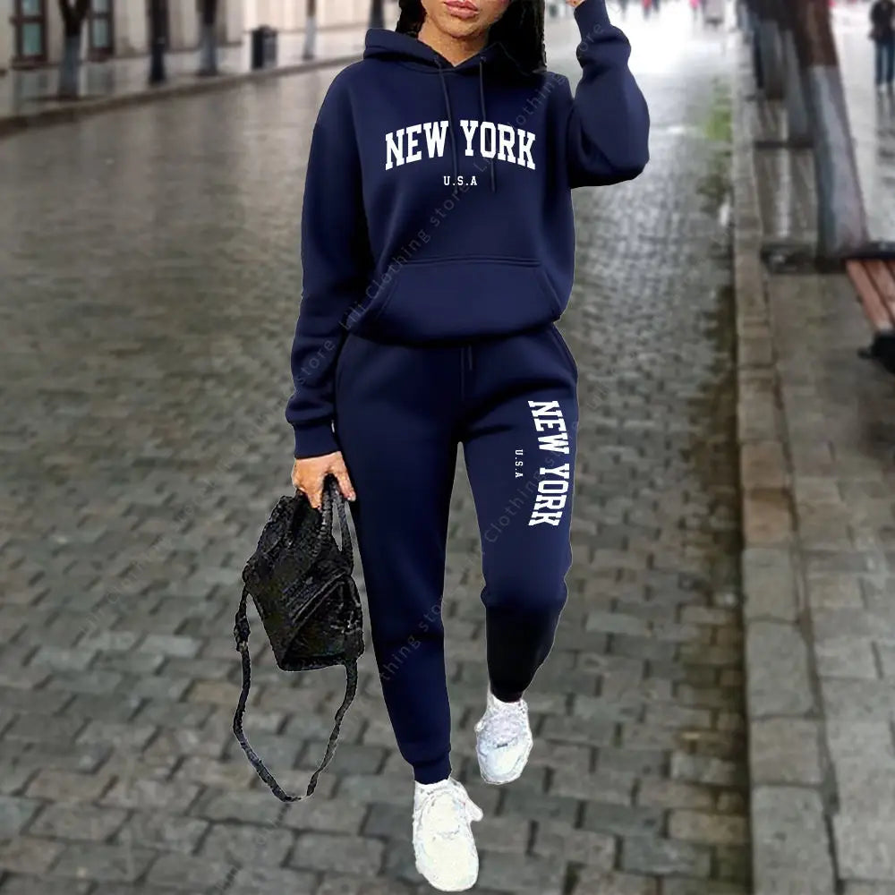 Conjunto de chándal acogedor de lujo TrendPop NYC