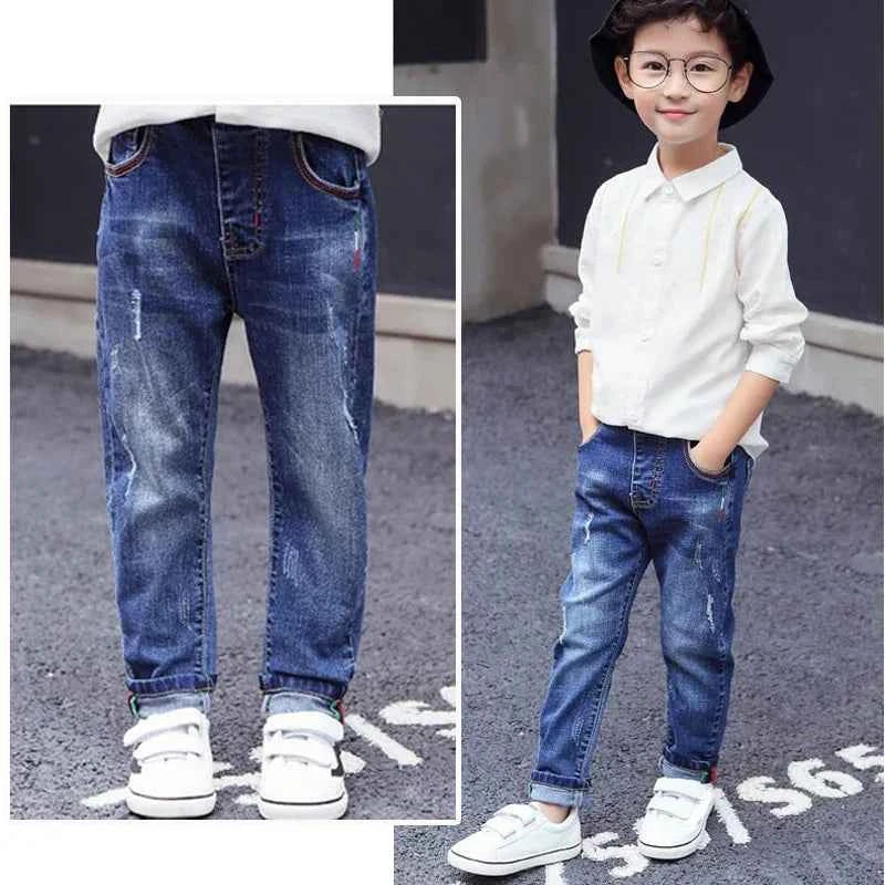 Kids Stretch Skinny Jeans (Elastic Waist Denim Pants for Boys & Girls)