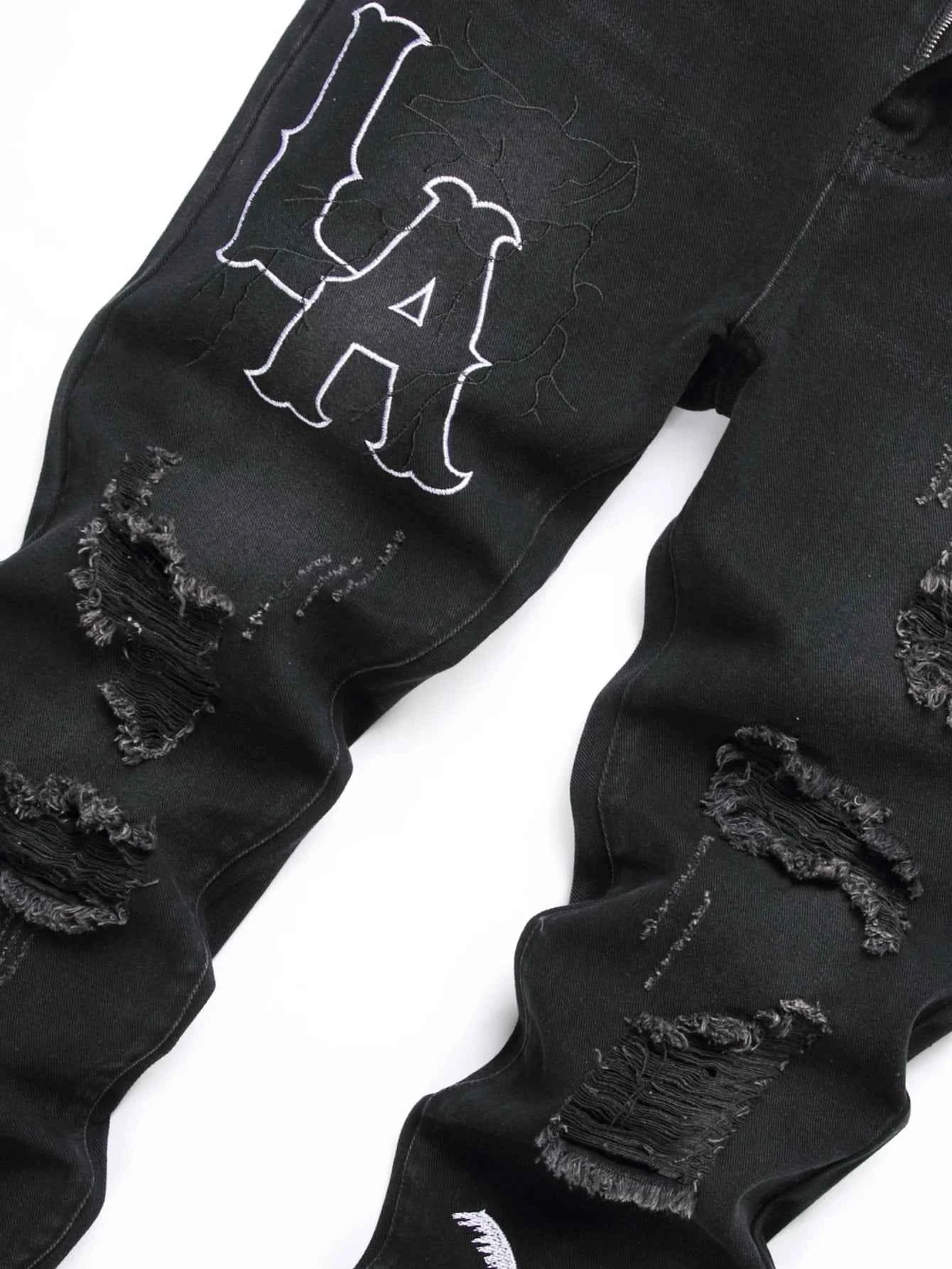 DCDG MonoLetter Slim Denim™ – Black Embroidery Street Edition