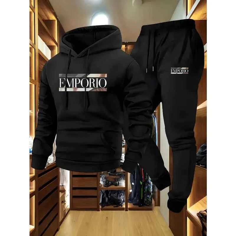Men’s Autumn & Winter Hooded Sports Set