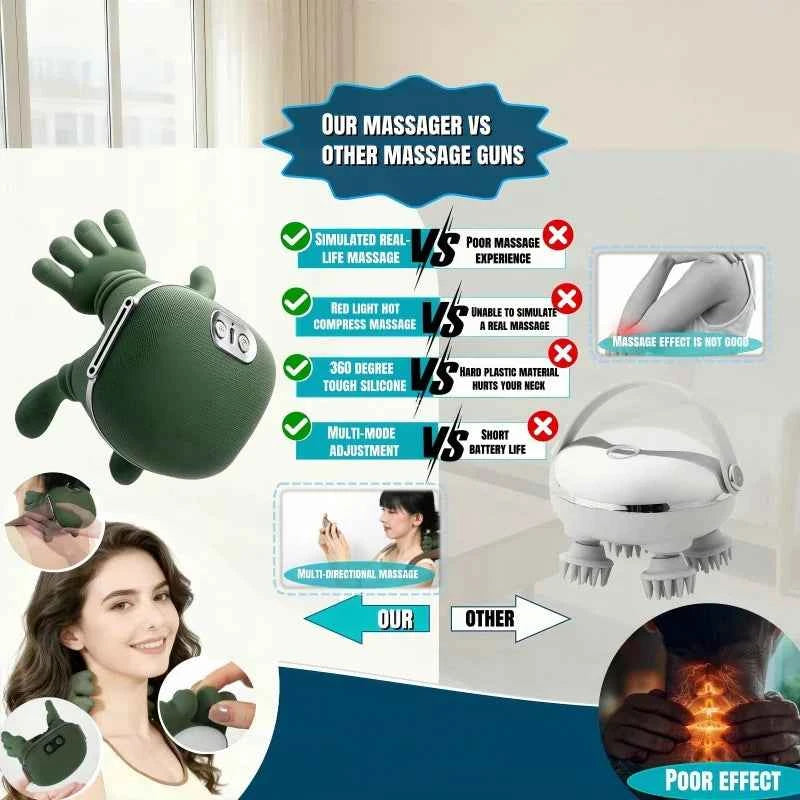 Neck Massager 2026 Electric Shoulder & Cervical Massage Deep Tissue Body Massager Almost Real Person Massager
