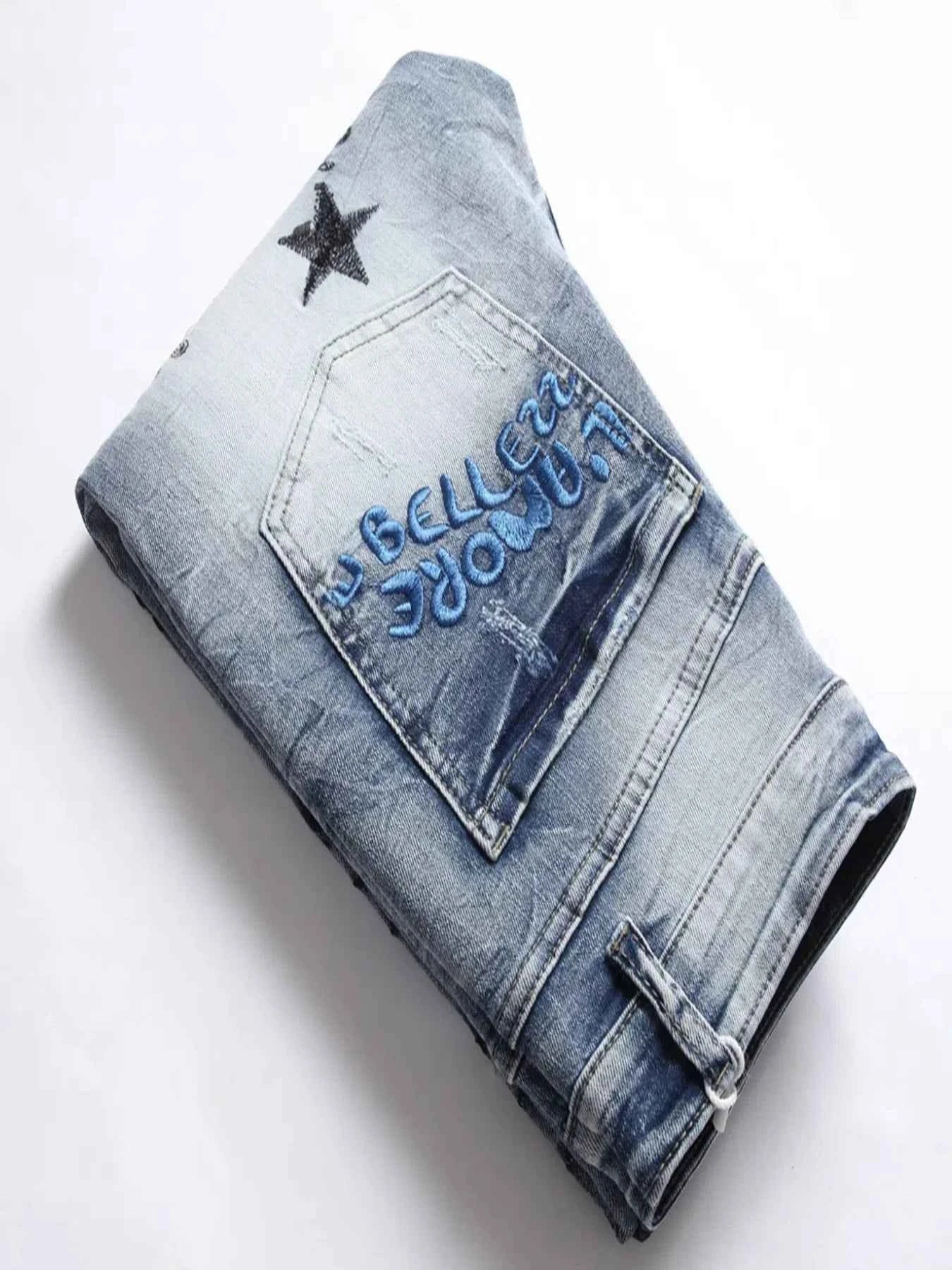 DCDG Punk Straight Jeans – Embroidered Street Edition