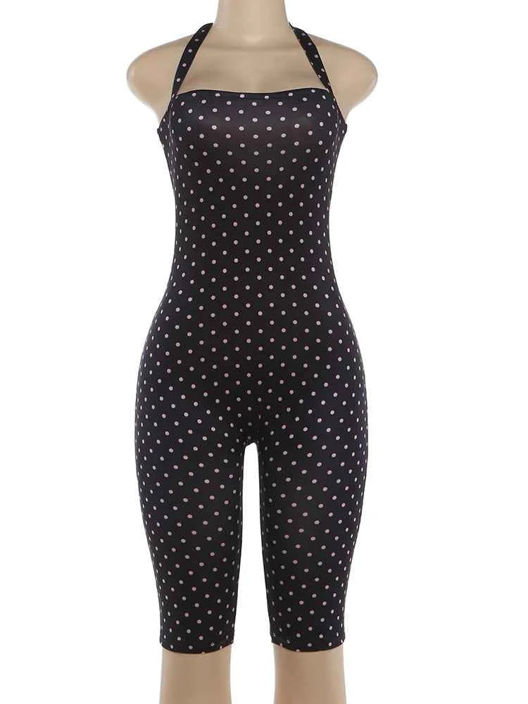 Midnight Temptation Polka Dot Romper