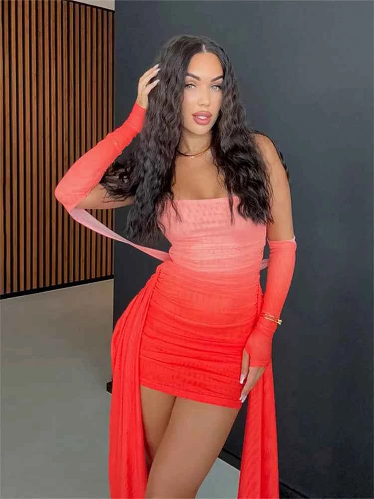 🔥TrendPop Midnight Coquette Bodycon Set