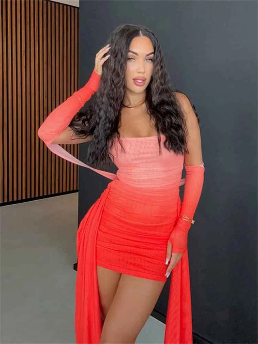 🔥TrendPop Midnight Coquette Bodycon Set