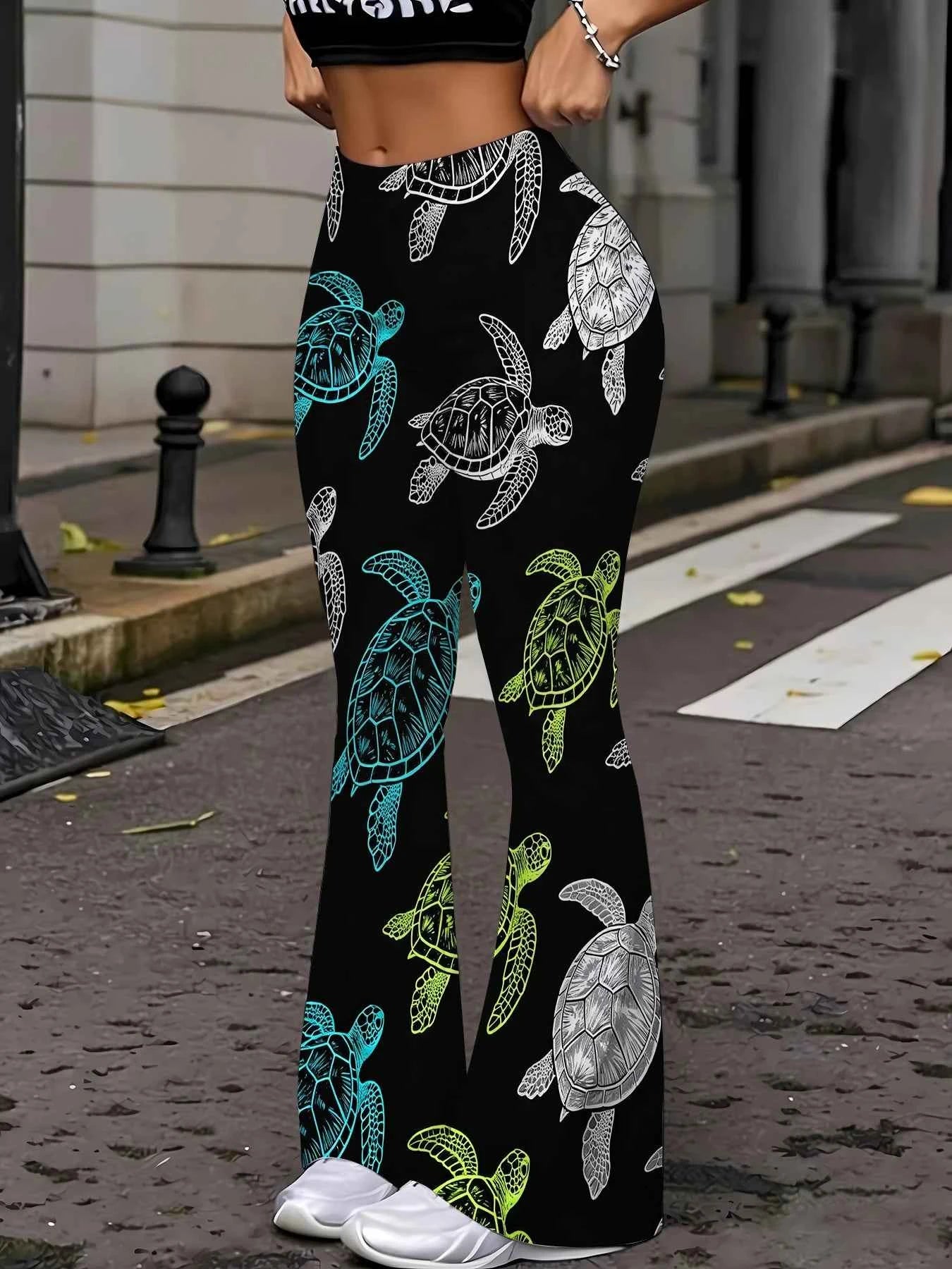 TPC OceanMuse Flare Pants™ – Sea Turtle Edition