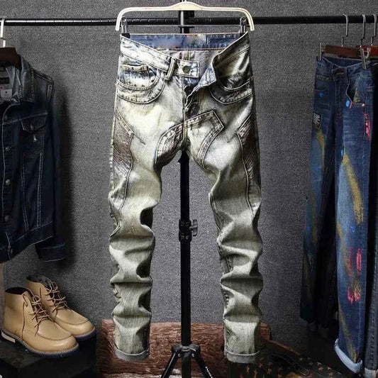 Vintage Straight Leg Jeans (Men’s Classic Casual Denim Pants)