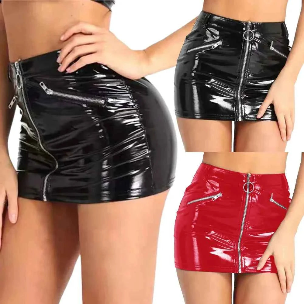 🔥 Rebel Heat Faux Leather Mini Skirt