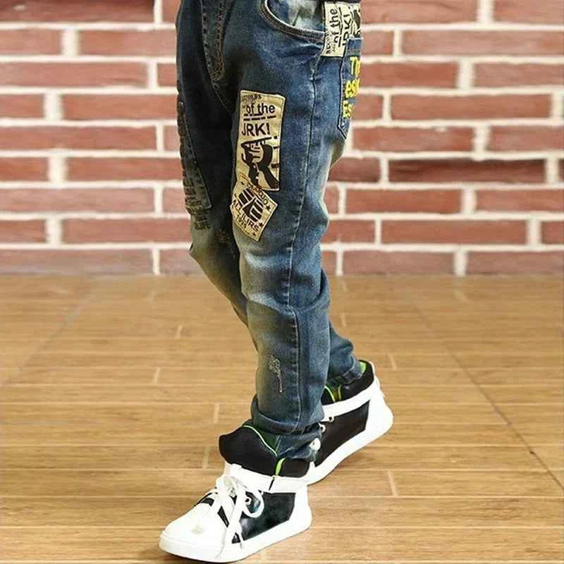 Kids Stretch Skinny Jeans (Elastic Waist Denim Pants for Boys & Girls)