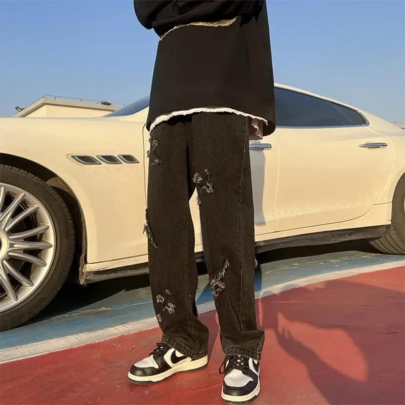 DCDG Cross Patch Straight Leg Jeans (Men’s Y2K Streetwear Denim)