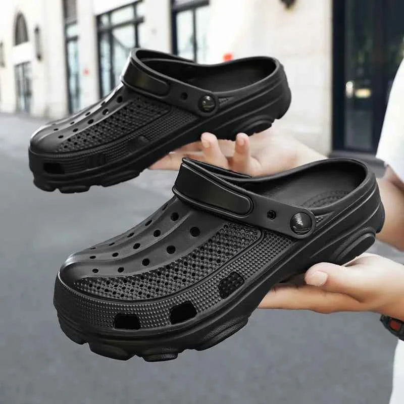 Pallene Fashion Clogs For Men EVA Light Hole Garden Shoes Outdoor Male Beach Sandals Home Bathroom Shoe Unisex Casual Slides