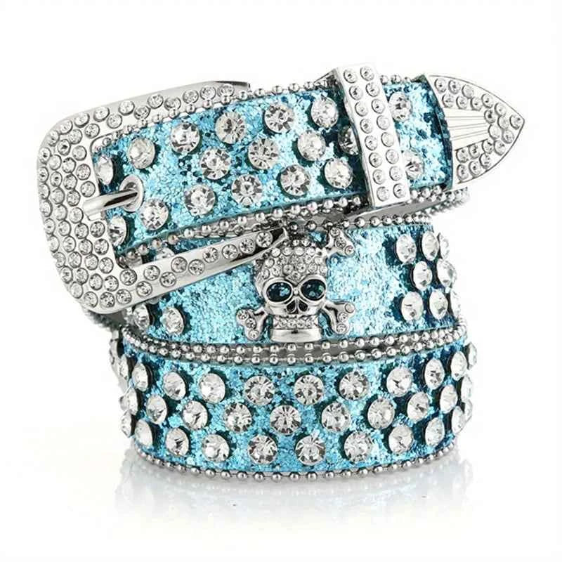 DCDG SkullShine Belt™ – Rhinestone Rebel Edition