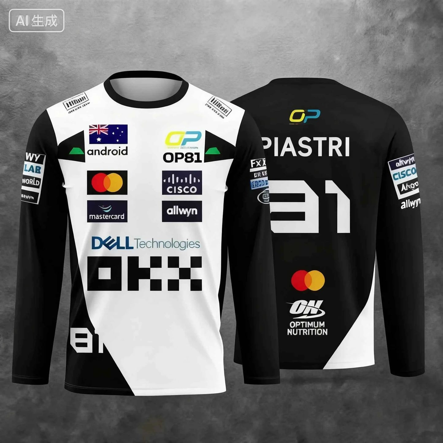 🏁 No.4 Racing Style Long-Sleeve Performance Tee (2025 Edition)