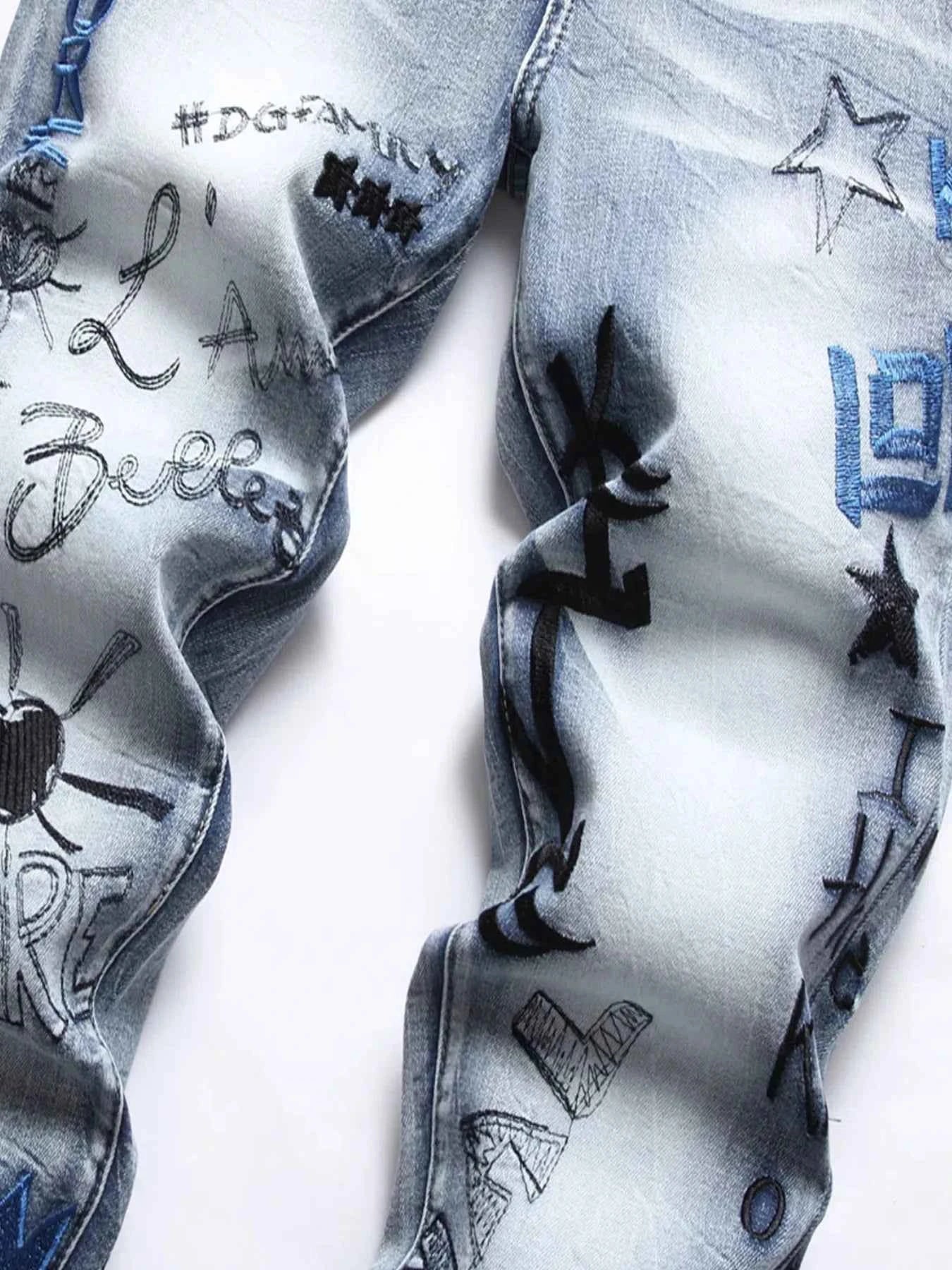 DCDG Punk Straight Jeans – Embroidered Street Edition