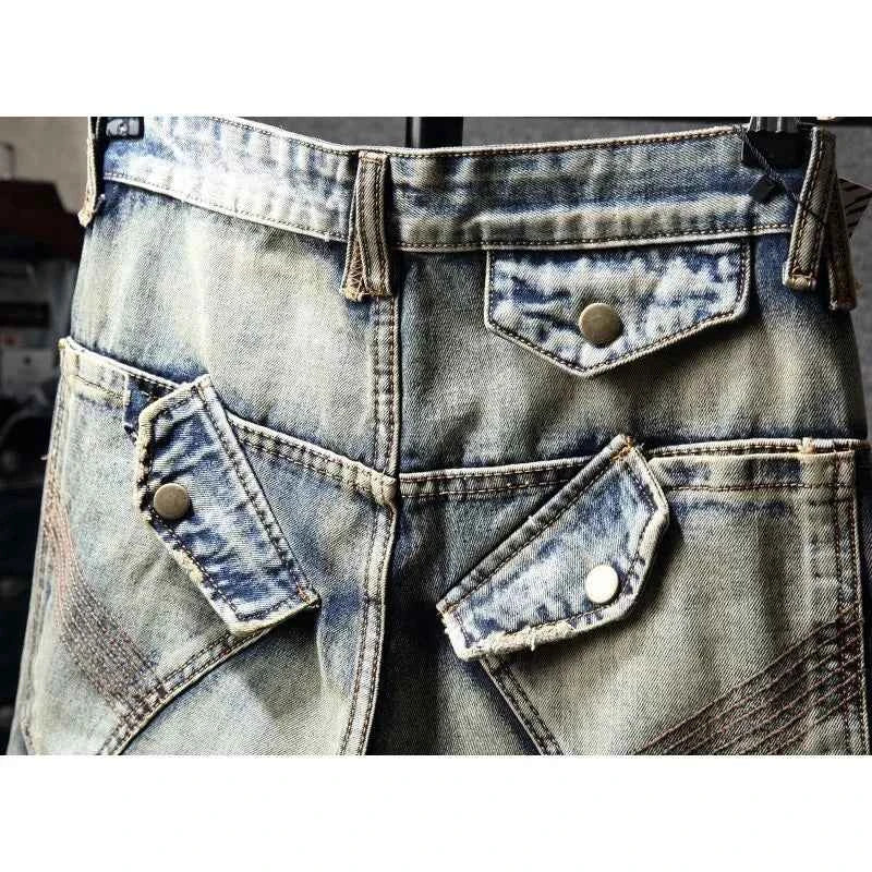 Vintage Straight Leg Jeans (Men’s Classic Casual Denim Pants)