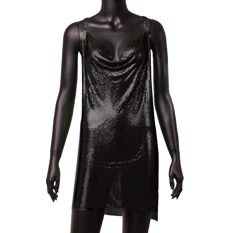 ✨ Minivestido brillante de lentejuelas para rave de los 90 para mujer – Clubwear Y2K