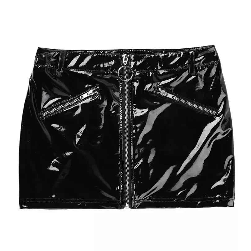 🔥 Rebel Heat Faux Leather Mini Skirt