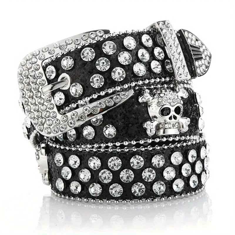 DCDG SkullShine Belt™ – Rhinestone Rebel Edition