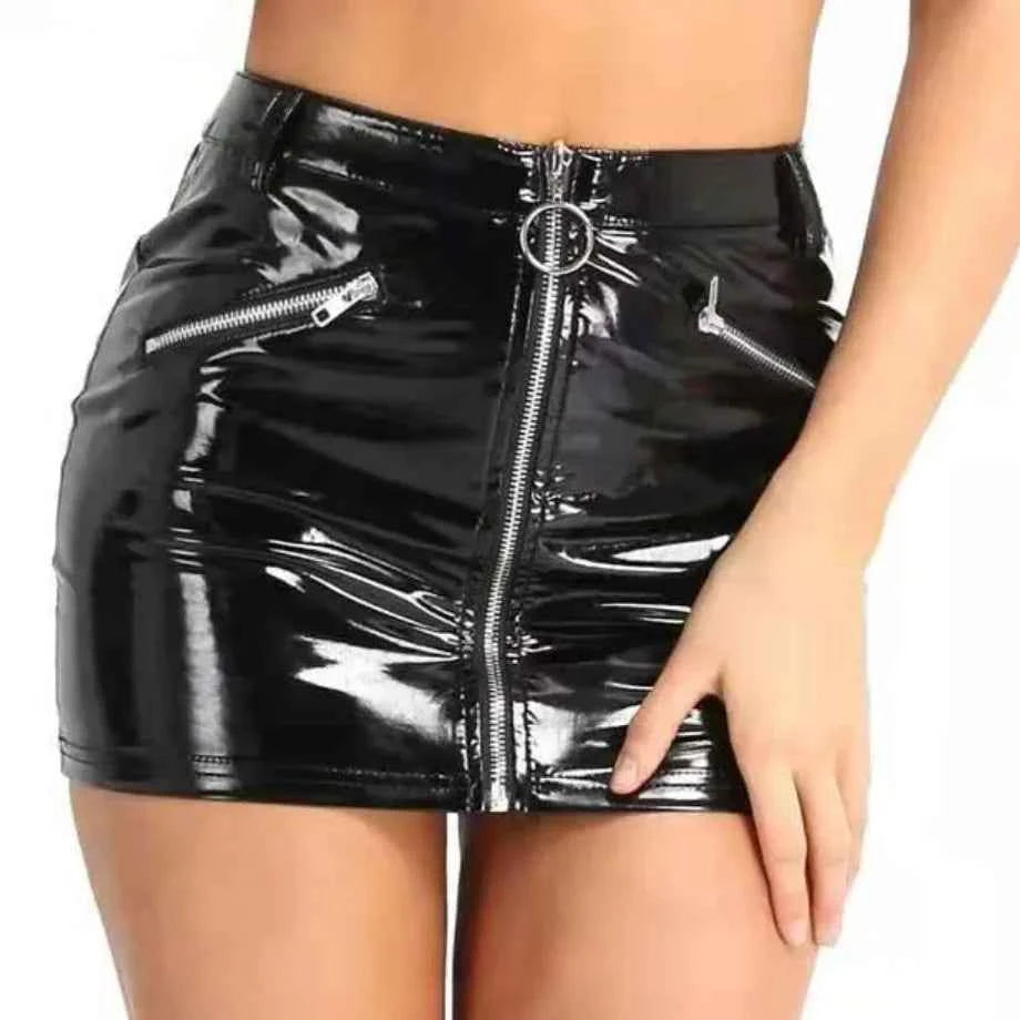 🔥 Rebel Heat Faux Leather Mini Skirt