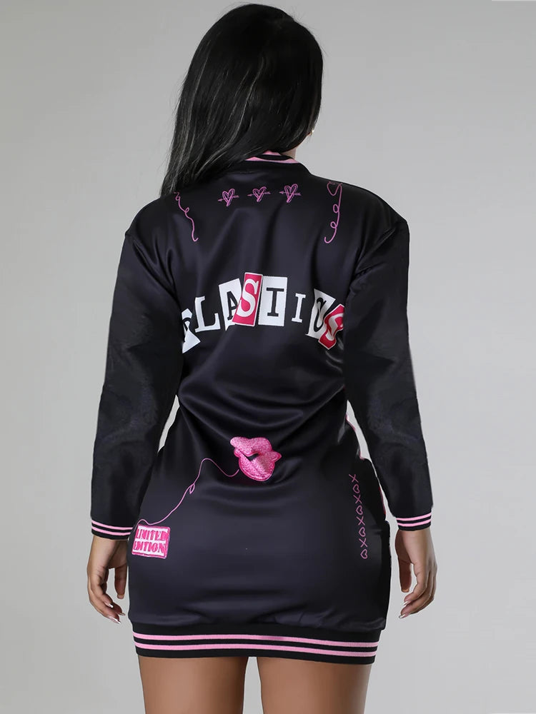 🔥 Sexy Vestido Mini de Club Punk de Manga Larga