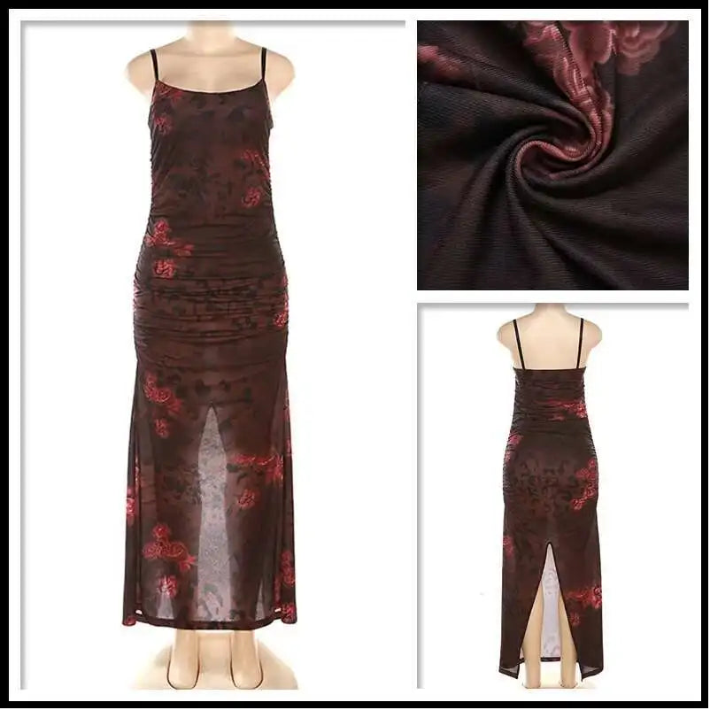 🔥 Vestido largo con abertura Midnight Curve