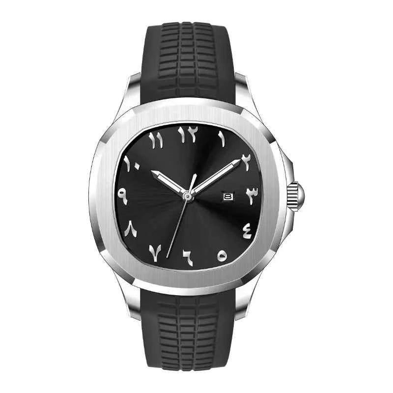 New Modern Minimalist Men's Watch - Creative Arabic Digital Sports Quartz Watch with Unique Luxury Design Gift