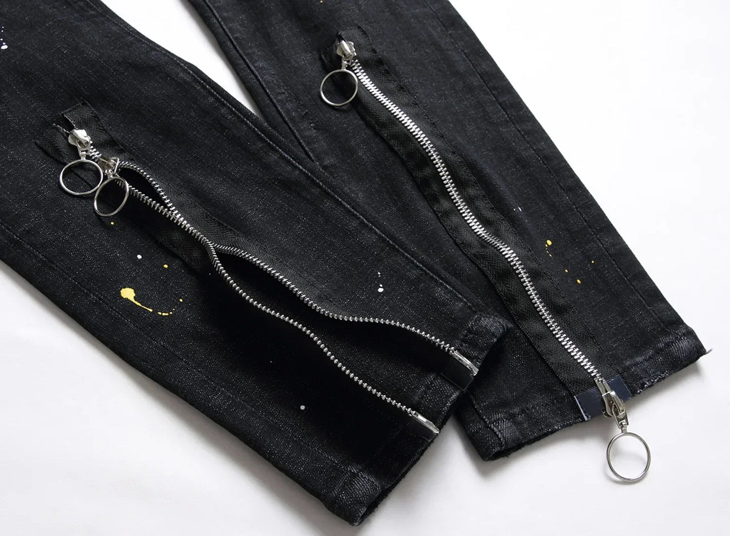 Pantalones vaqueros rotos negros para hombre, estilo italiano de calle, agujeros, pantalones de mezclilla de alta calidad para hombre, corte ajustado, talla 38
