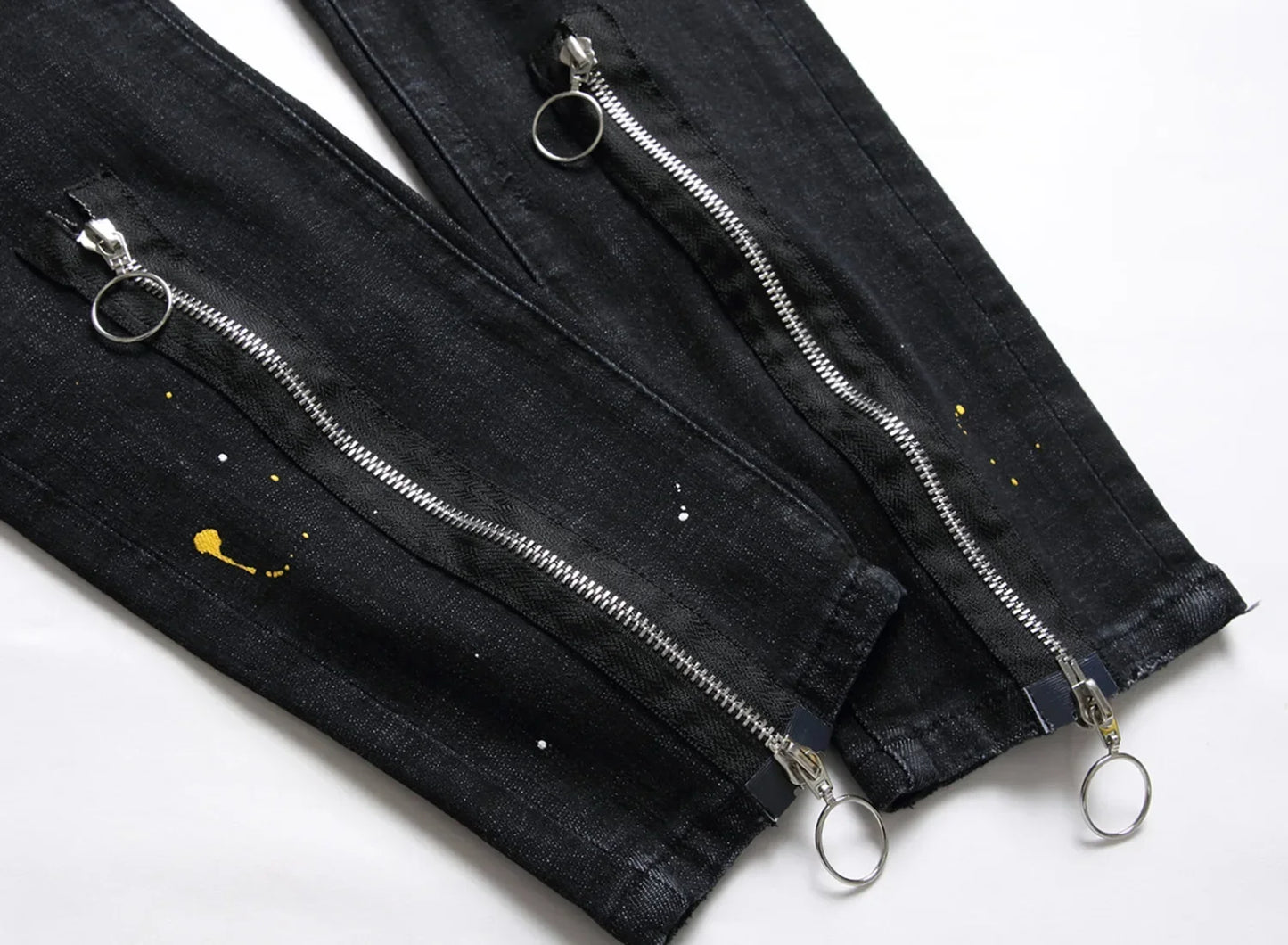 Pantalones vaqueros rotos negros para hombre, estilo italiano de calle, agujeros, pantalones de mezclilla de alta calidad para hombre, corte ajustado, talla 38