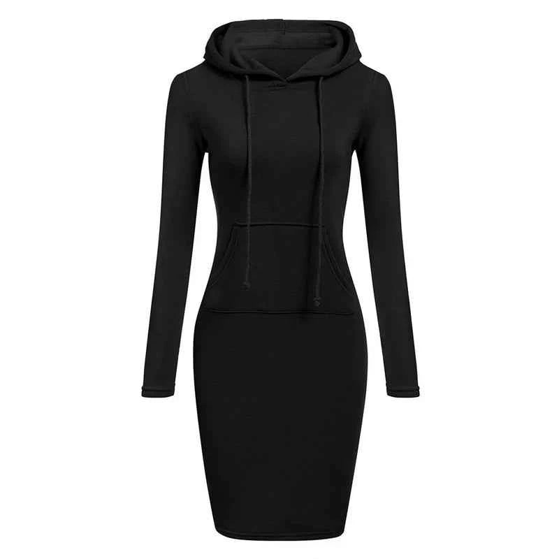 TrendPop Cozy Hooded Dress
Women’s Hooded Pullover Dress – Casual Loose-Fit Hoodie Dress, Autumn/Winter