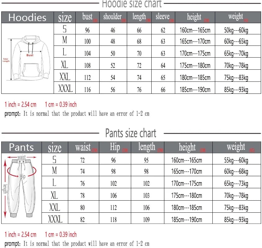 Conjunto de sudadera con capucha y pantalones deportivos para hombre – Ropa urbana informal de manga larga con estampado geométrico