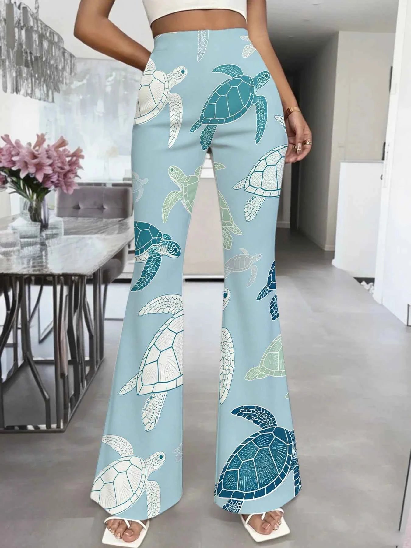 TPC OceanMuse Flare Pants™ – Sea Turtle Edition