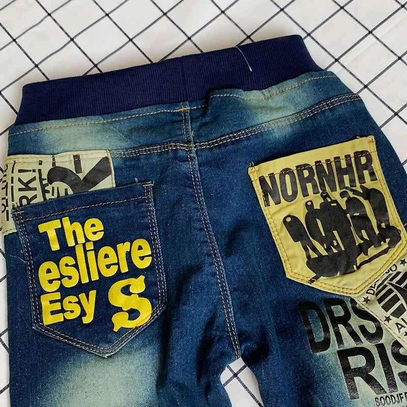 Kids Stretch Skinny Jeans (Elastic Waist Denim Pants for Boys & Girls)