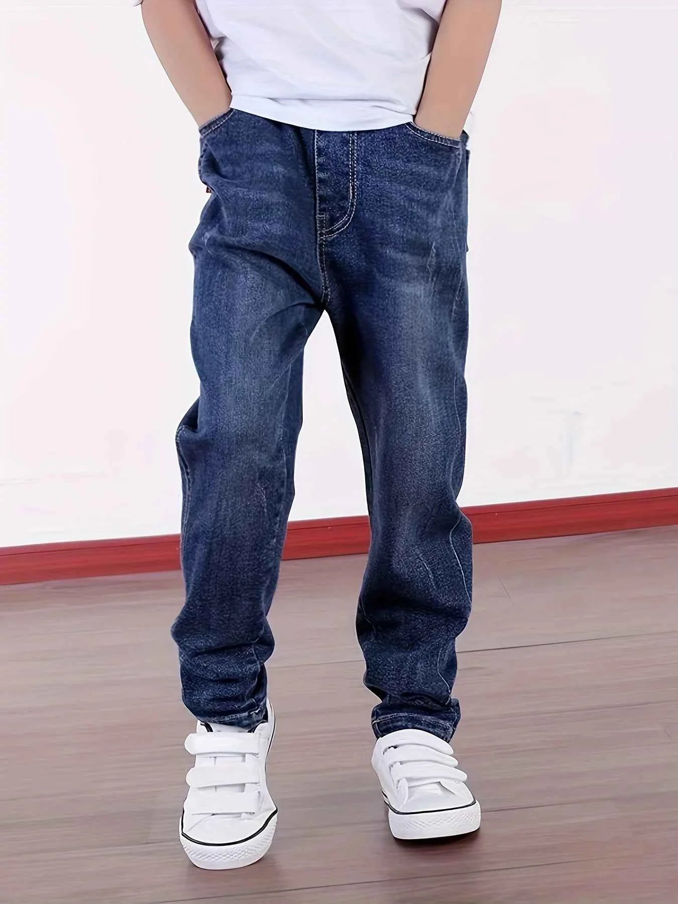Kids Stretch Skinny Jeans (Elastic Waist Denim Pants for Boys & Girls)