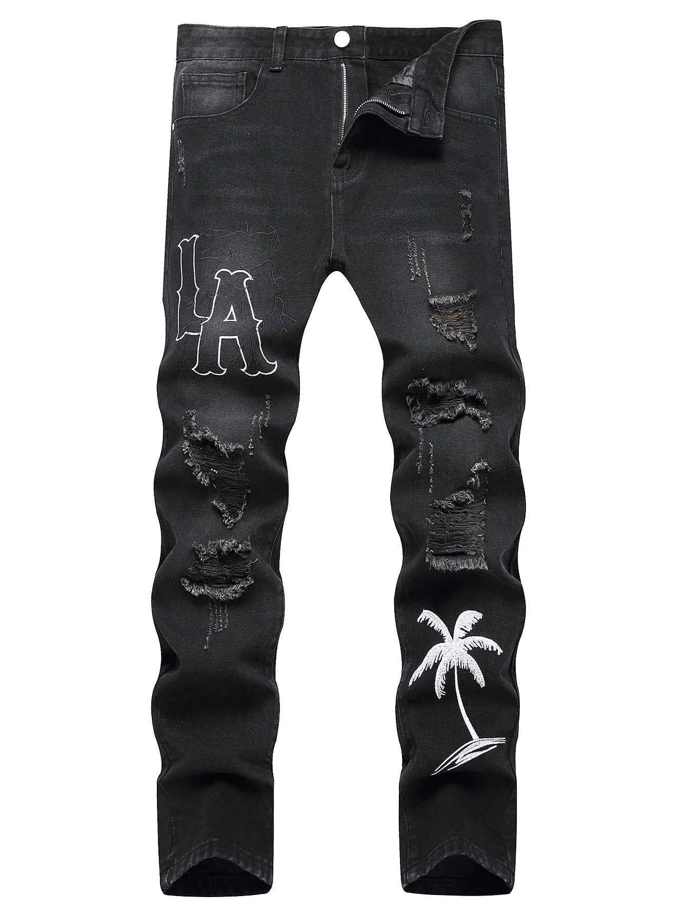 DCDG MonoLetter Slim Denim™ – Black Embroidery Street Edition