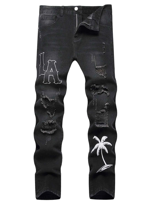 DCDG MonoLetter Slim Denim™ – Black Embroidery Street Edition