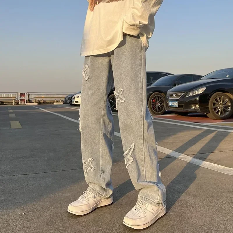 DCDG Cross Patch Straight Leg Jeans (Men’s Y2K Streetwear Denim)