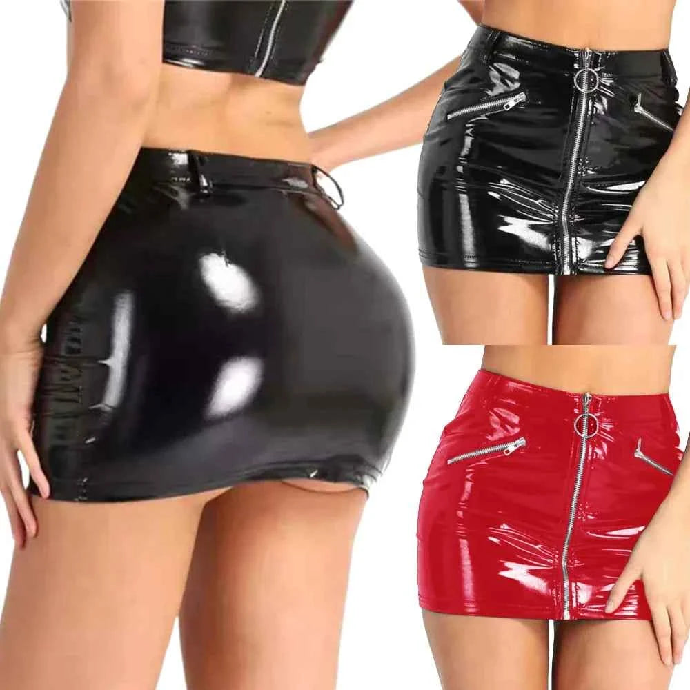 🔥 Rebel Heat Faux Leather Mini Skirt