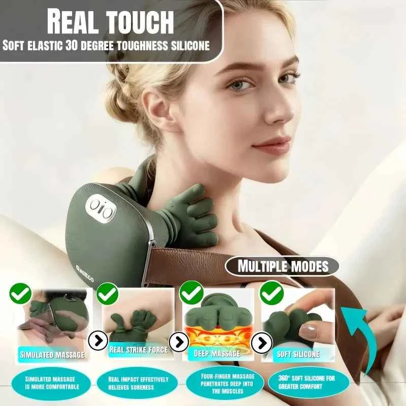 Neck Massager 2026 Electric Shoulder & Cervical Massage Deep Tissue Body Massager Almost Real Person Massager