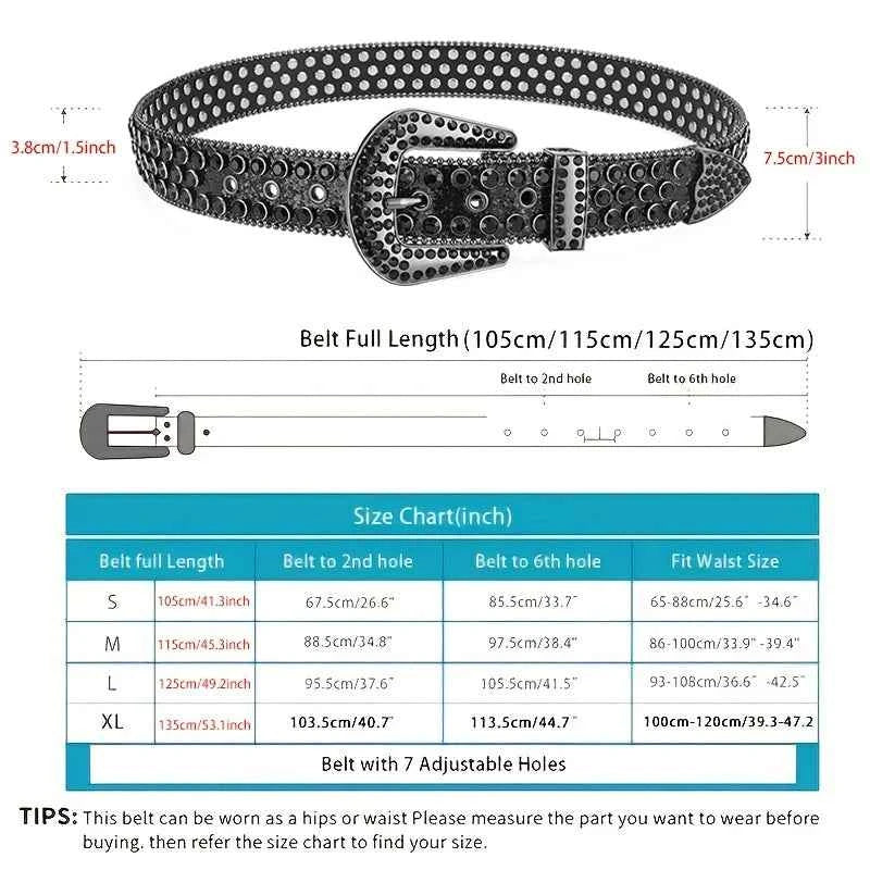 DCDG ShineRivet Belt™ – Y2K Punk Denim Edition