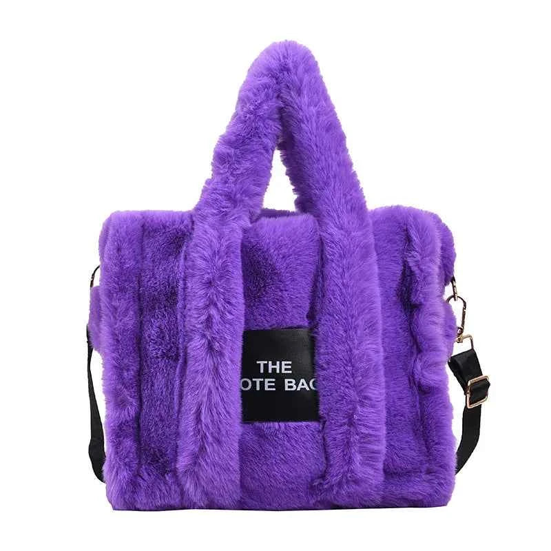 The LuxePop Plush Tote