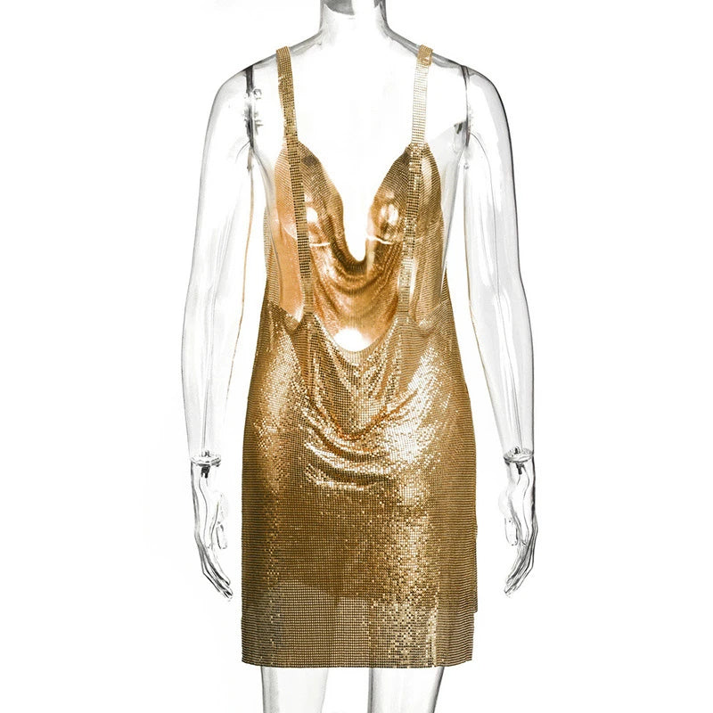 ✨ Minivestido brillante de lentejuelas para rave de los 90 para mujer – Clubwear Y2K