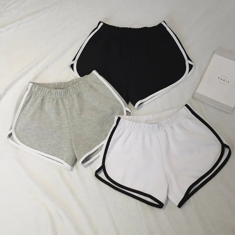 Pantalones cortos de correr elásticos de secado rápido para mujer