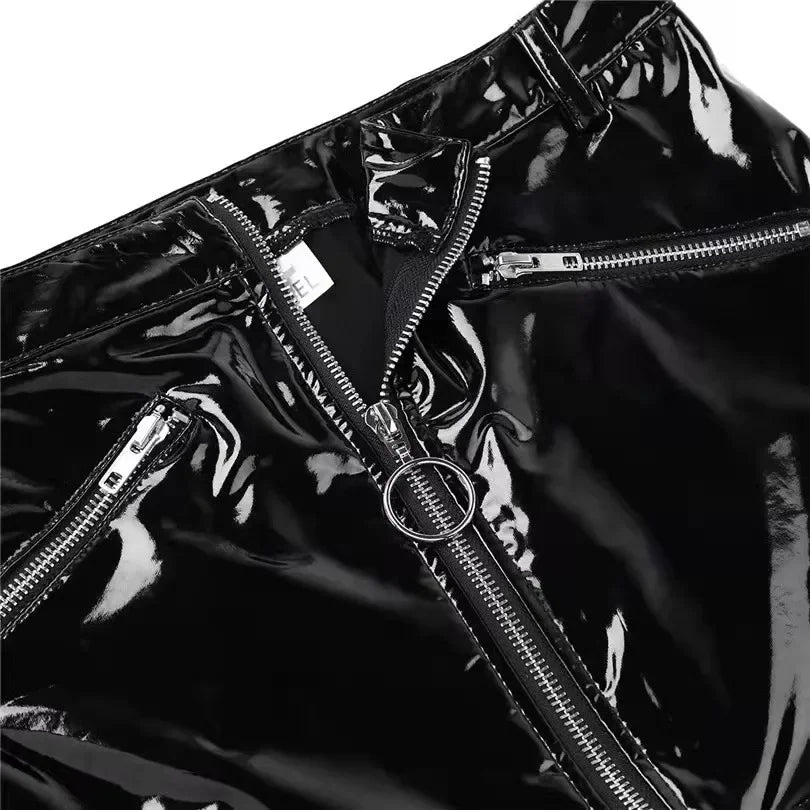 🔥 Rebel Heat Faux Leather Mini Skirt