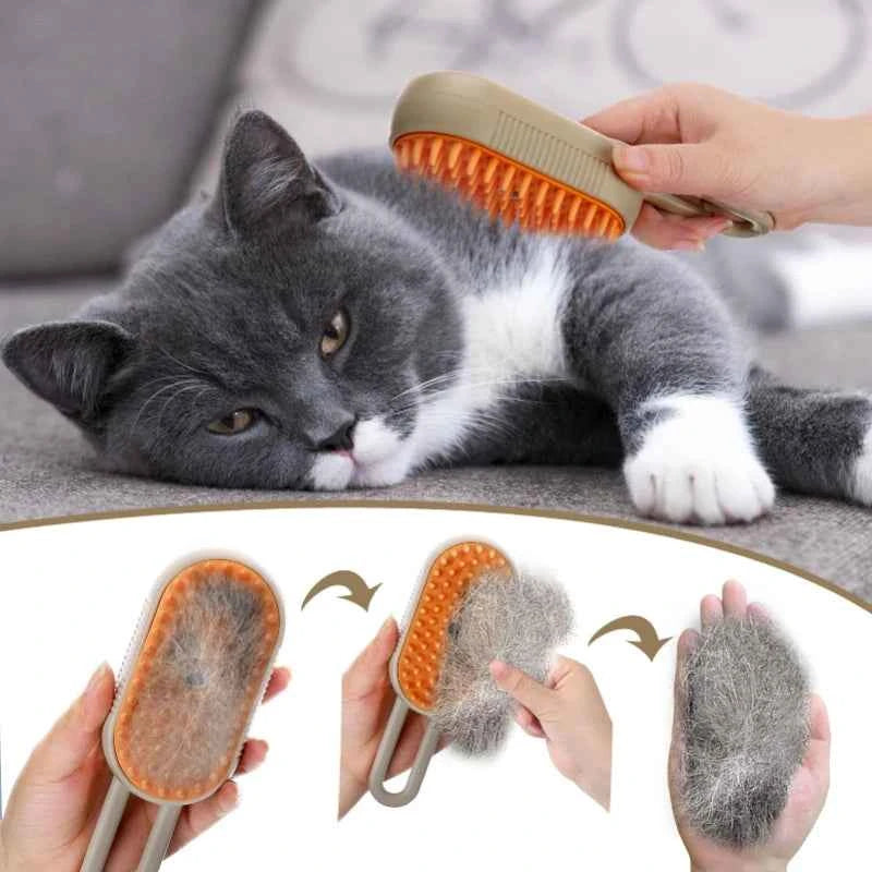 3-in-1 Steam Grooming Brush – Detangle. Clean. Upgrade Your Pet’s Routine.