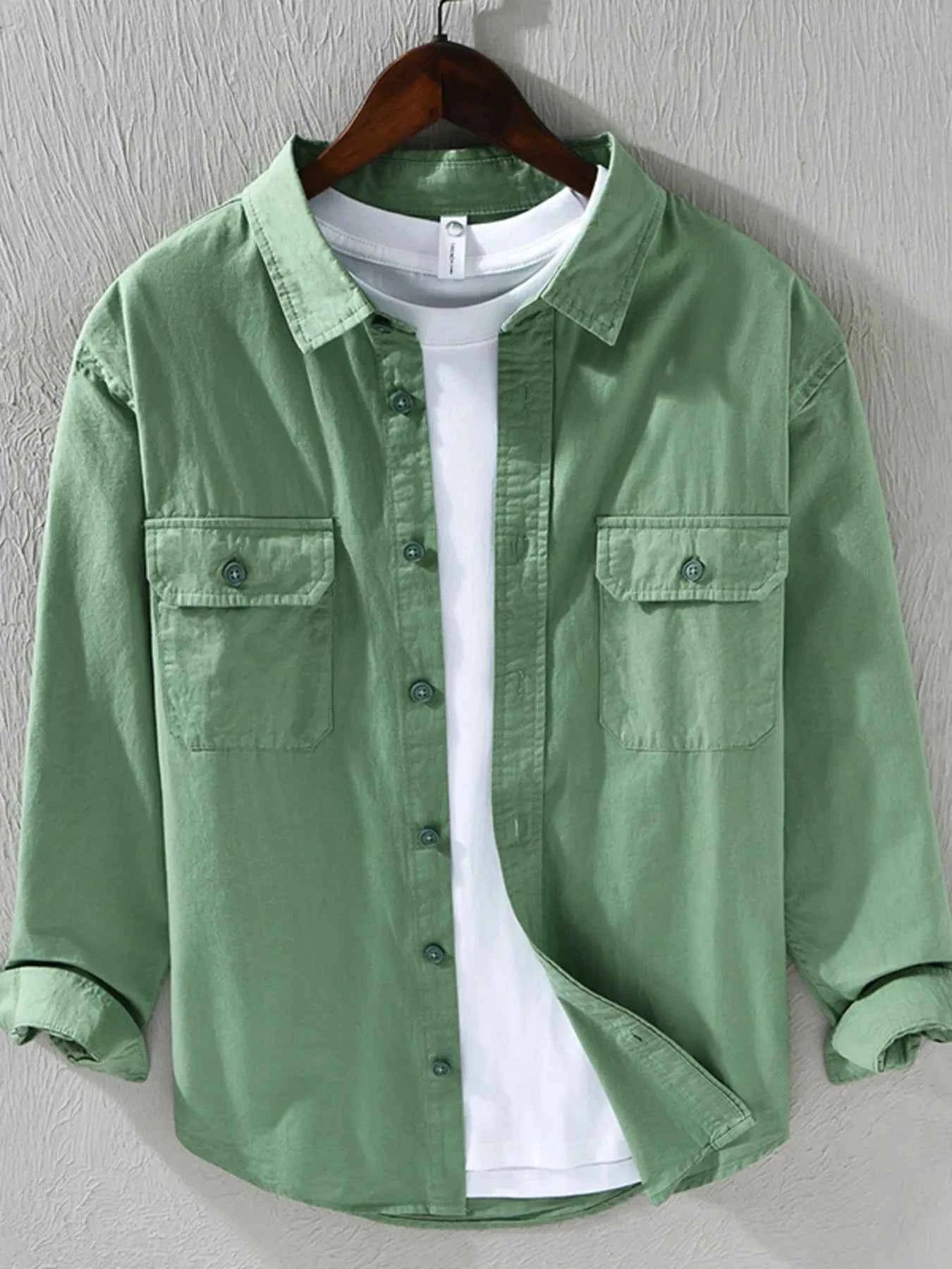 Men's Plus Size Casual Button Up Shirt