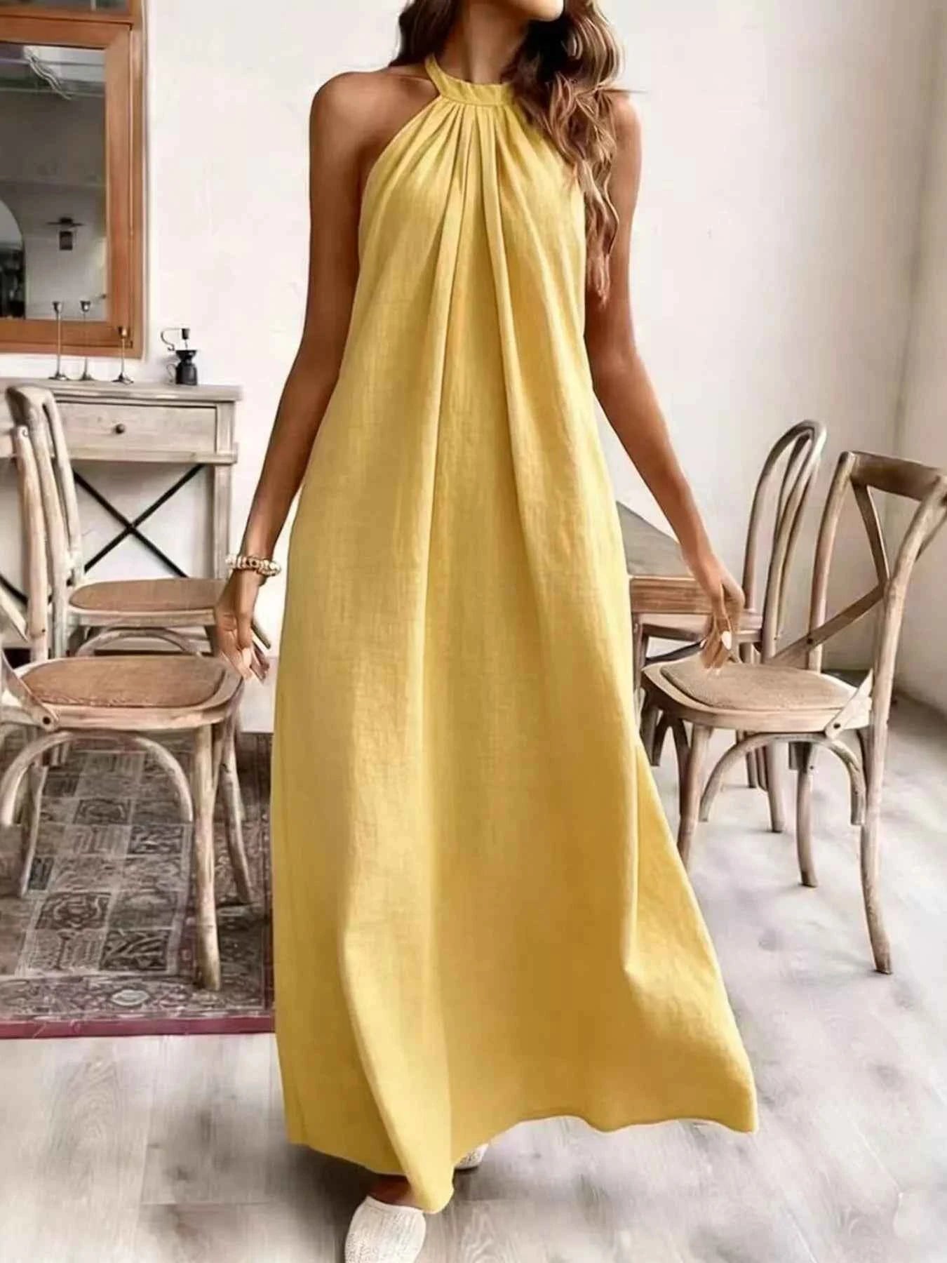 Halter Neck Maxi Dress