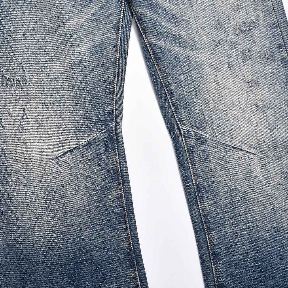 Men’s Dark Blue Denim Casual Pants