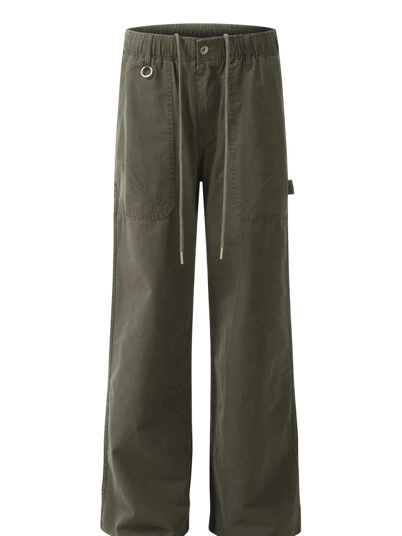 Men's Drawstring Wide Leg Pants