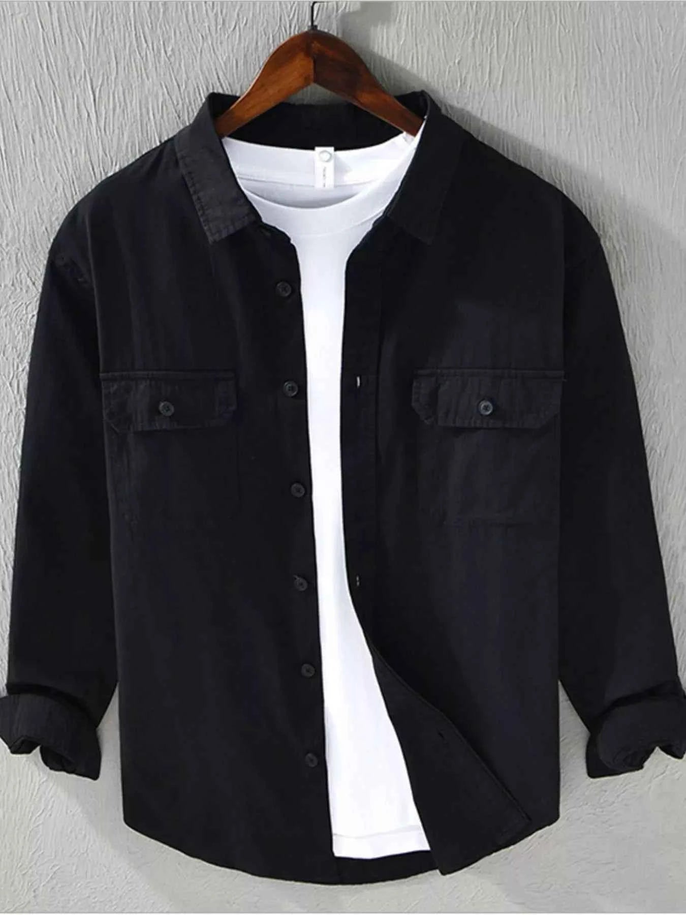 Men's Plus Size Casual Button Up Shirt